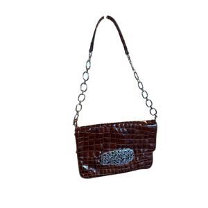 Brighton brown patent shoulderbag